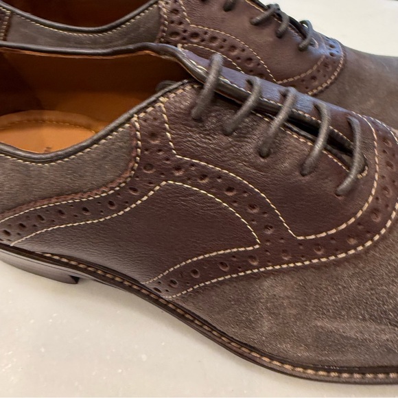 Johnston & Murphy Wagner Saddle Oxford Sheepskin Lined Brogue Sz 8.5M NIB main image 5